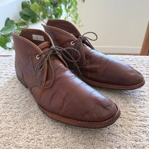 Timberland WODEHOUSE Brown Leather‎ Chukka Boots Men 13 Casual Lace Up
